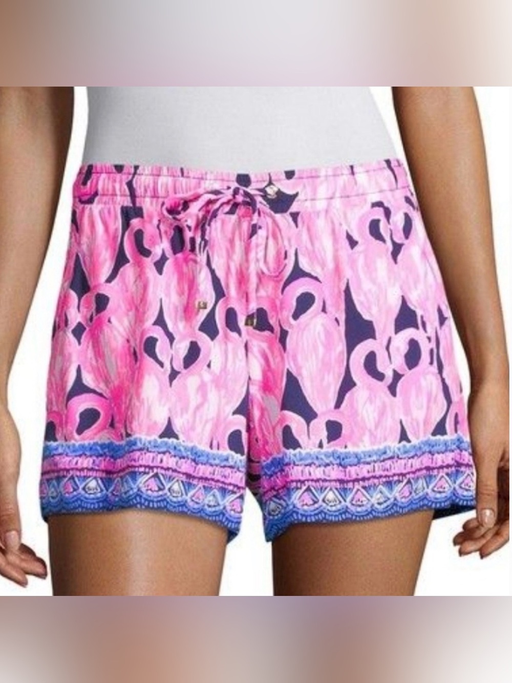 Lilly Pulitzer Katia Short Tide Via Amor Flamingo Shorts (XL)